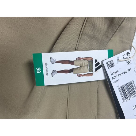 Adidas Golf‎ Hemp Shorts Men's Size 38 Tan Polyester NEW - Picture 7 of 9